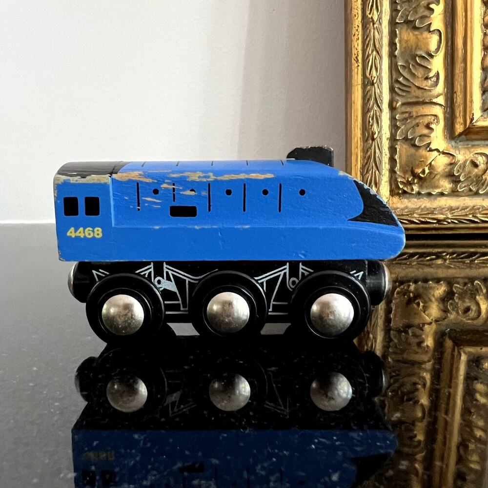 Lot of 4 Wooden Train Set Maison Joseph Battat Painted Magnetic Vintage - Picture 5 of 6
